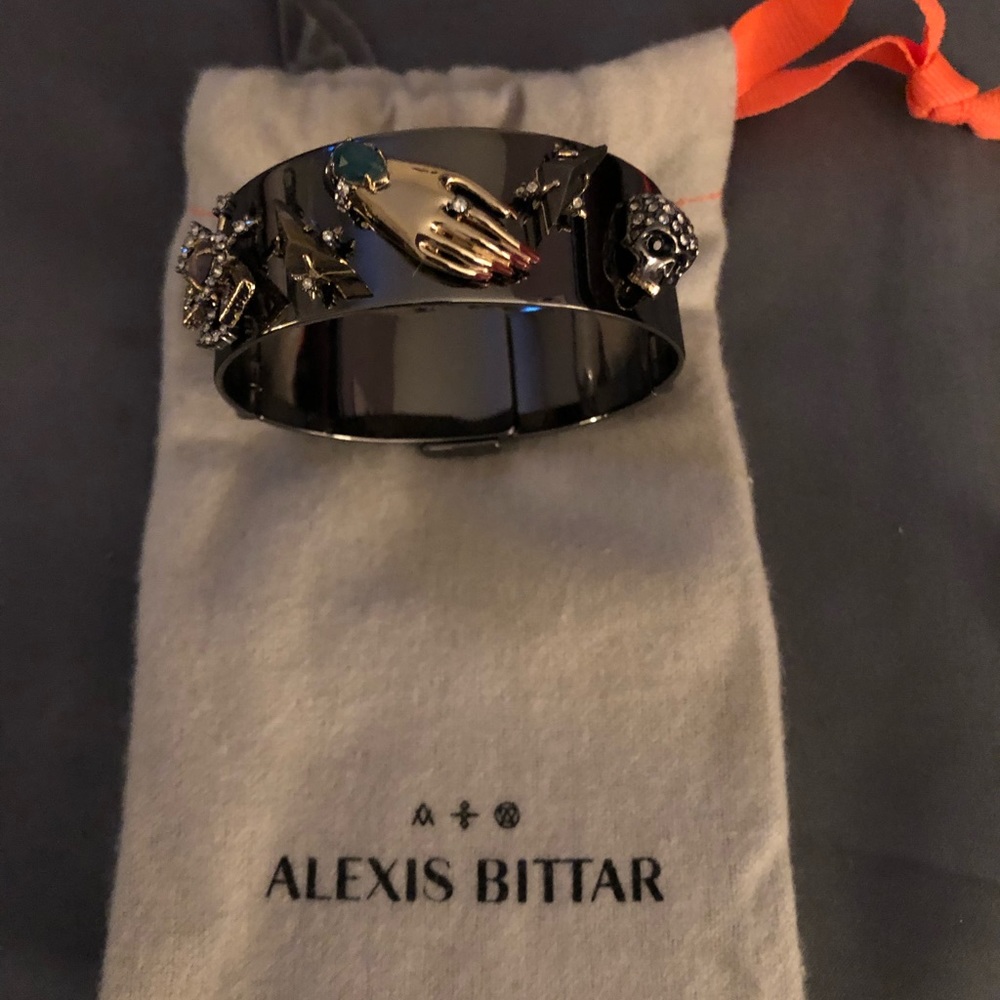 Alexis Bittar Cuff Gun Metal Charm Cuff